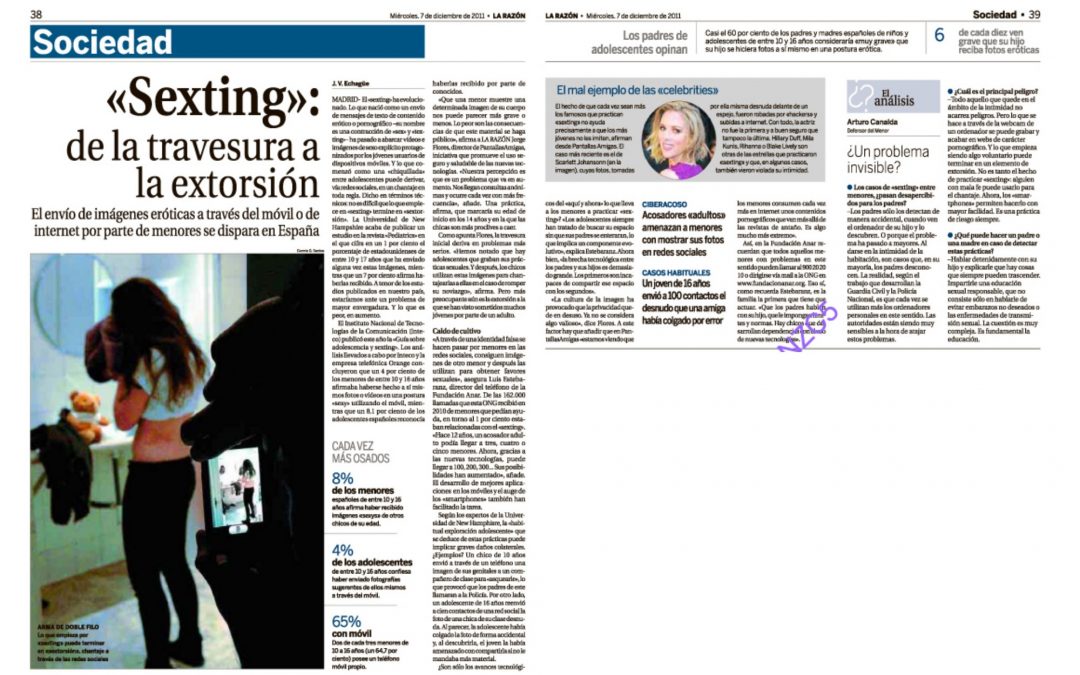 «Sexting»: de la travesura a la extorsión [La Razón]