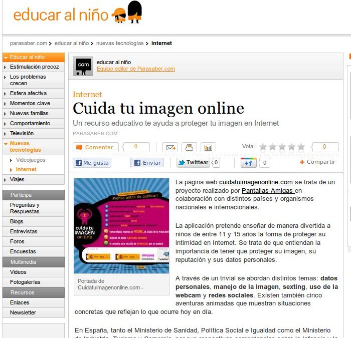 Cuida tu imagen online [ParaSaber.com]