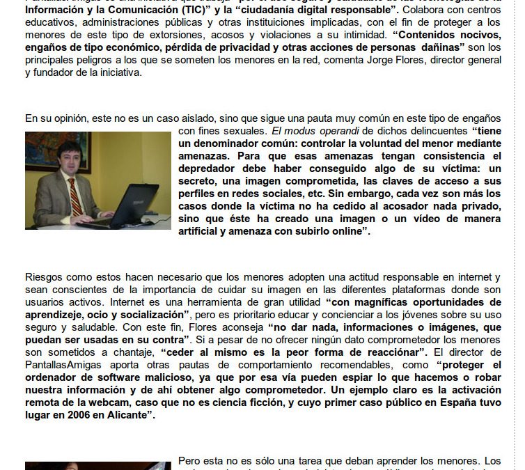 «Los padres deben acercarse a las tecnologías para comprender mejor la vida digital de sus hijos» [Cantabria24horas.com]