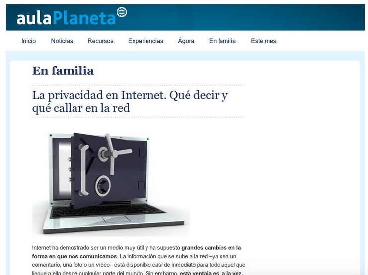 La privacidad en Internet. Qué decir y qué callar en la red [AulaPlaneta.com]