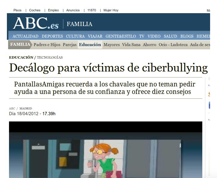 Decálogo para víctimas del ciberbullying [ABC.es]