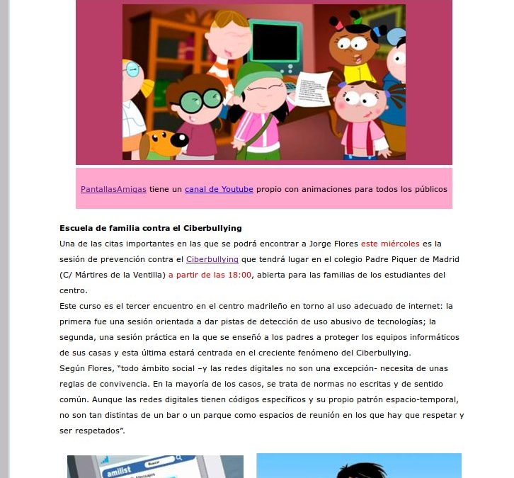 PantallasAmigas incide en la importancia de que padres e hijos compartan espacios y aprendizaje en el contexto digital [Cyberpadres.com]