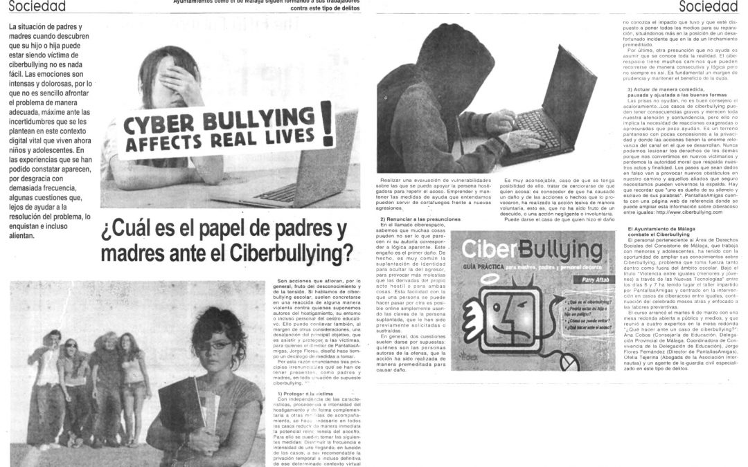 ¿Cuál es el papel de madres y padres ante el Ciberbullying? [Melilla Hoy]