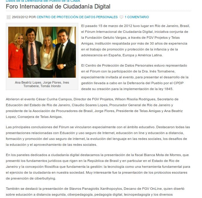 Foro Internacional de Ciudadanía Digital [Hábeas Data]