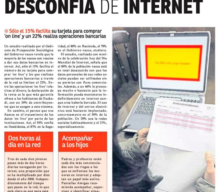 La mayoría de los vascos desconfía de Internet [Qué! Nervión]