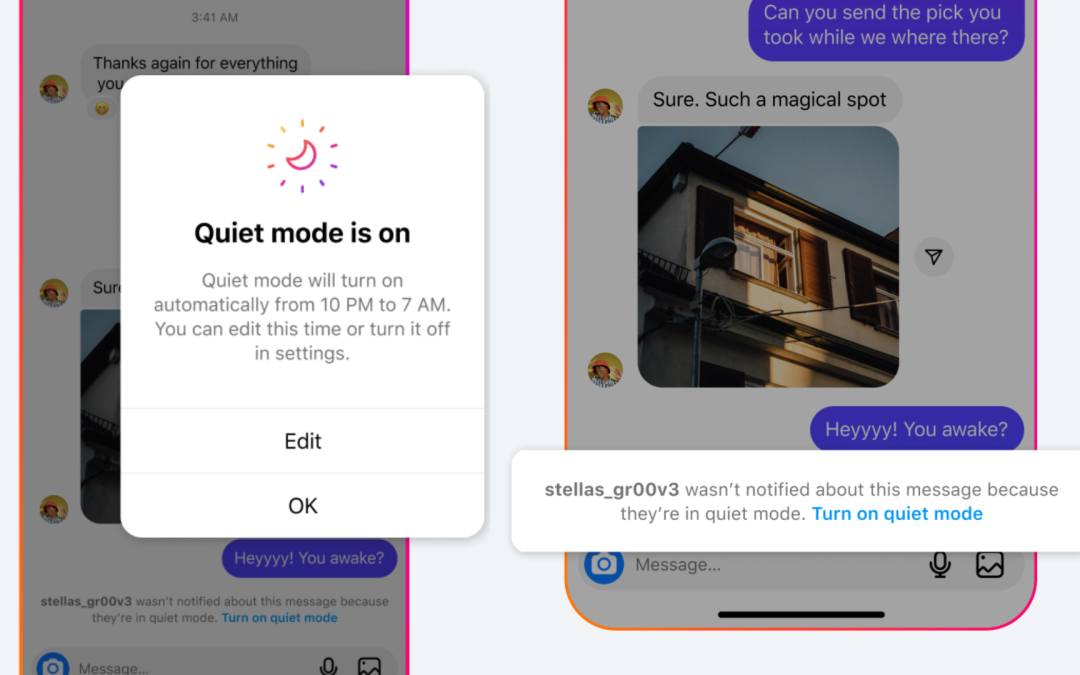 Instagram presenta un «Modo Silencioso», opciones para personalización de recomendaciones y mejor Control Parental