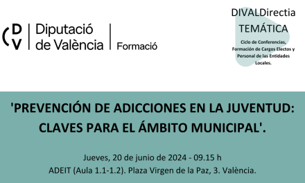 Jornada ‘Prevención de adicciones en la juventud: claves para el ámbito municipal’, en Valencia