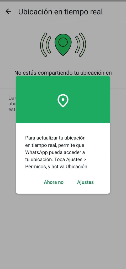 Ubicación en tiempo Real en WhatsApp